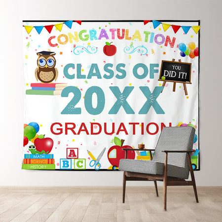 Custom Graduation Backdrop for High School & College - Lofaris