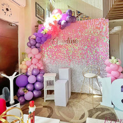 Lofaris Shimmer Wall Panels Sequin Square Backdrop For Birthday