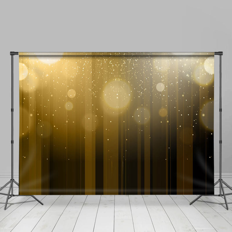 Lofaris Shiny Bokeh Brown Gold Celebration Holiday Backdrop