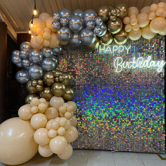 Lofaris Shiny Party Shimmer Wall Backdrop Panels Favor For Bridal Shower Anniversary Proposal