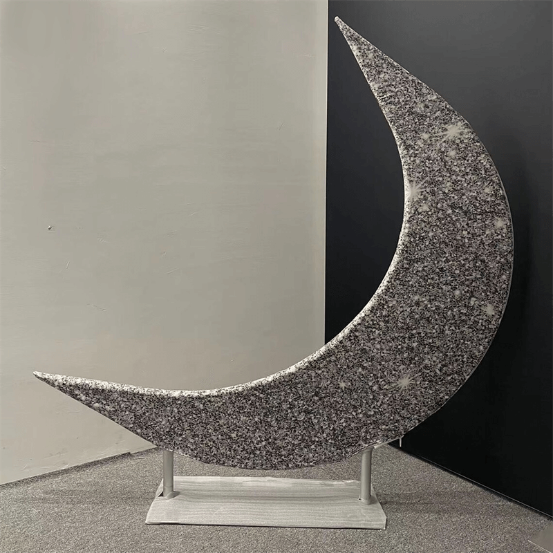 Lofaris Silver Glitter Moon Shaped Arch Backdrop For Party Decor