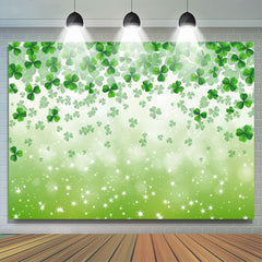 Lofaris Simple Clover Fallen Bokeh St Patricks Day Backdrop