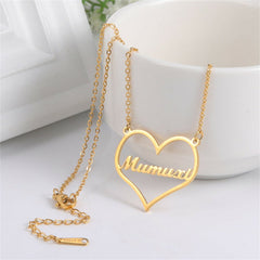 Lofaris Simple Custom Love 18k Gold Plated Name Necklace