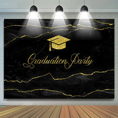 Lofaris Simple Glitter Lines Graduation Party Backdrop