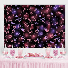 Lofaris Simple Heart Pink Black Light Spot Backdrop for Party