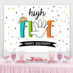 Lofaris Simple High Five Happy Birthday Backdrop For Kids