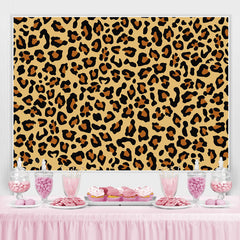 Lofaris Simple Leopattern Happy Birthday Backdrop For Woman