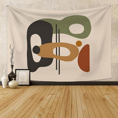 Lofaris Simple Off White Family Still Life Abstract Custom Tapestry