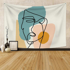 Lofaris Simple Painting Novelty Pattern Family Wall Tapestry