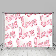 Lofaris Simple Pink Love Balloon Happy Valetine Backdrop