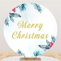 Lofaris Simple White Round Chrismas And New Year Party Backdrop