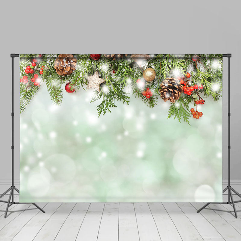 Lofaris Simple Winter Bokeh Merry Christmas Holiday Backdrop