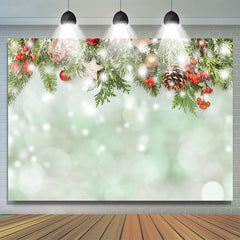 Lofaris Simple Winter Bokeh Merry Christmas Holiday Backdrop