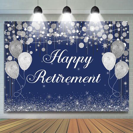 Personalized Happy Retirement Backdrop Banner - Lofaris