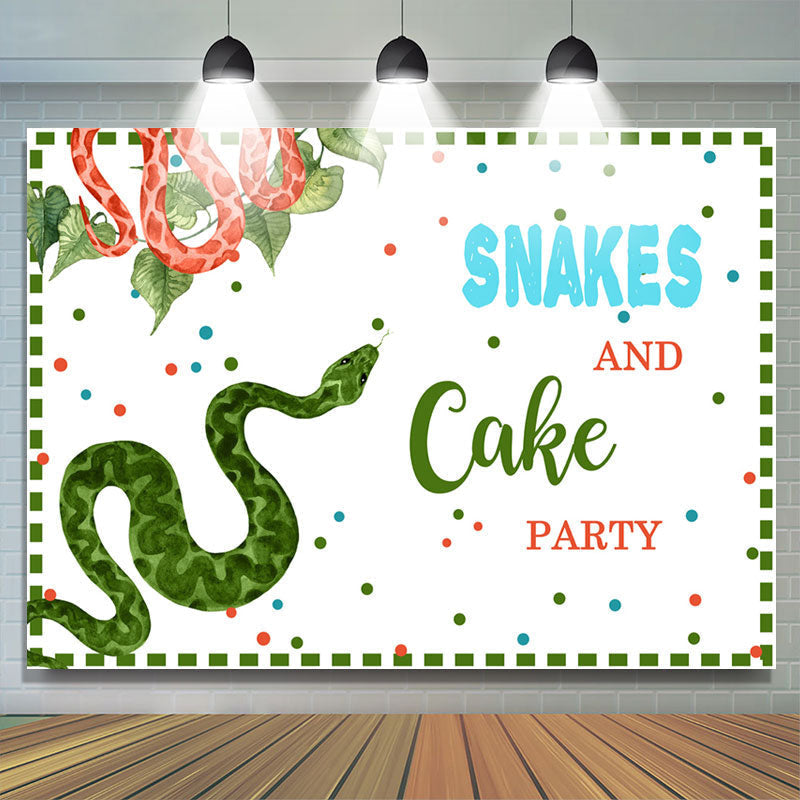 Lofaris Snakes And Cake Party Backdrop For Birthday Decoration