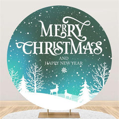 Lofaris Snowflake Round Chrismas And New Year Party Backdrop