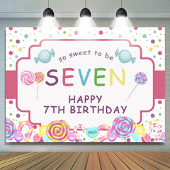 Lofaris So Sweet To Be Seven Candyland Happy Birthday Backdrop