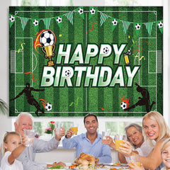 Lofaris Soccer Football Theme Boys Birthday Party Backdrop