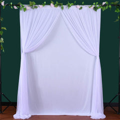 Lofaris Solid Elegant Tulle Backdrop Wedding Arch Drapes