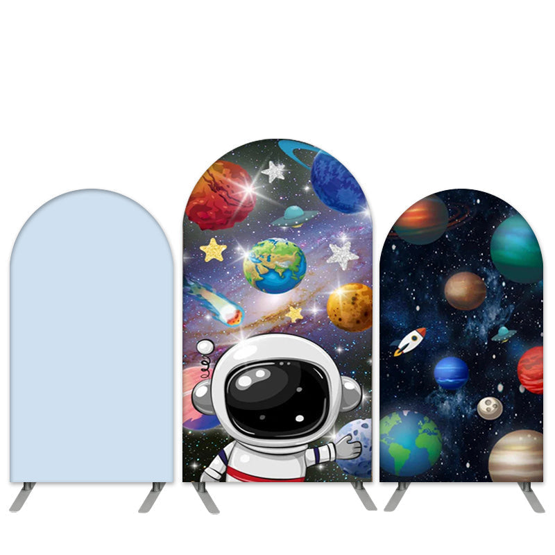 Lofaris Space Theme Starry Sky Universe Birthday Arch Backdrop Kit