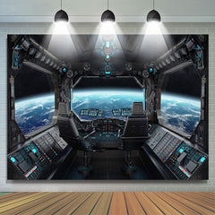 Lofaris Spaceship Science Fiction Photo Birthday Backdrop