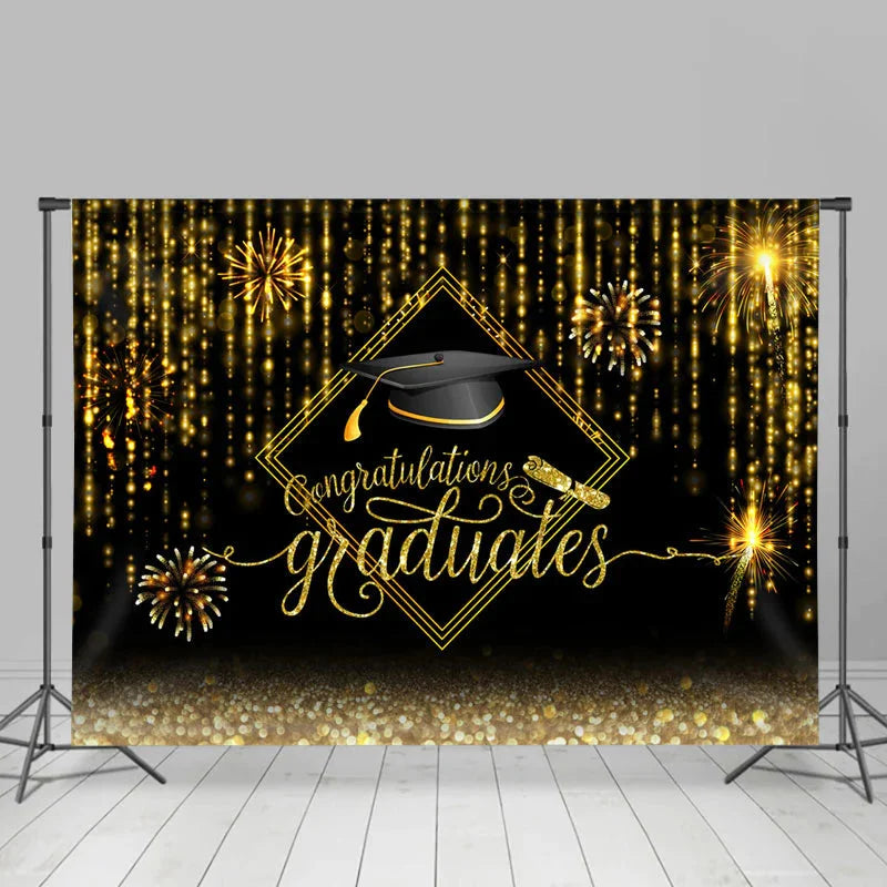 Lofaris Spark Bokeh Congratutaions Graduates Backdrop