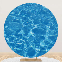 Lofaris Sparkling Blue Water Summer Round Backdrop For Party