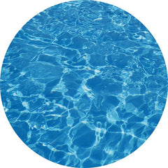 Lofaris Sparkling Blue Water Summer Round Backdrop For Party