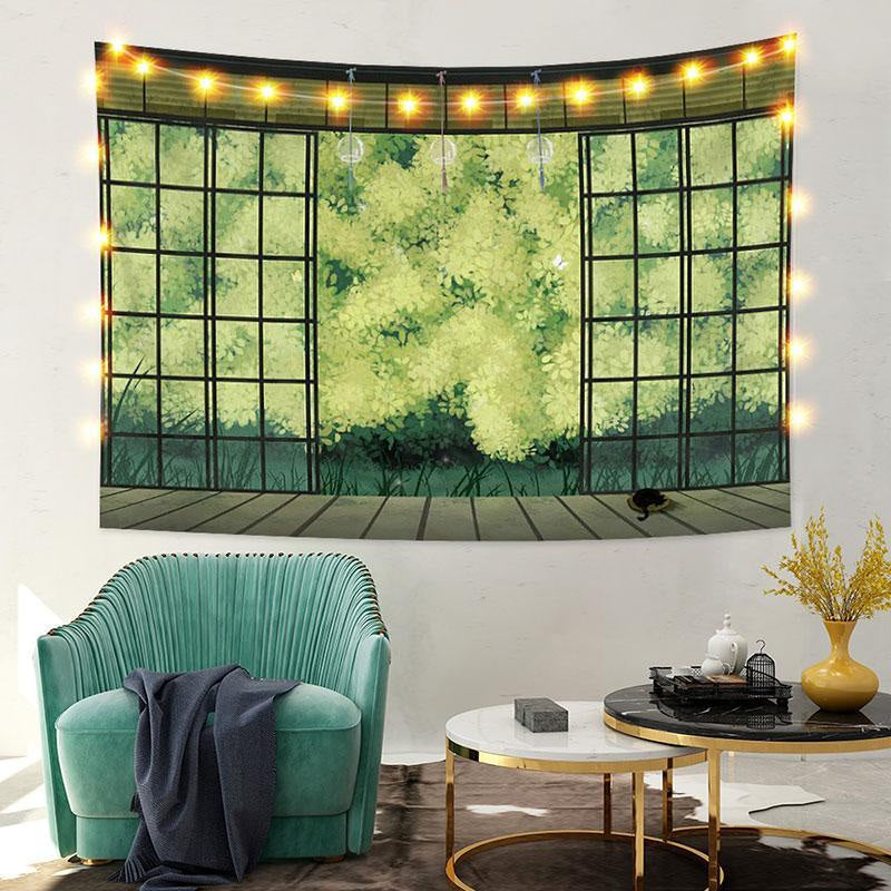 Lofaris Sping Fairytale Garden Landscape Forest Custom Tapestry