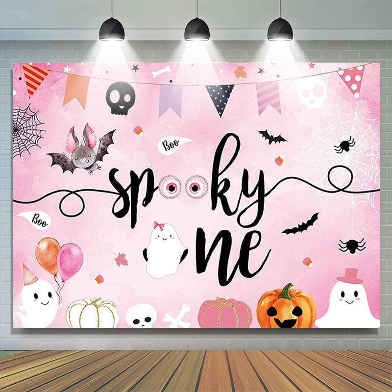 Lofaris Spooky One Balloon Halloween Happy 1st Birthday Party Backdrop