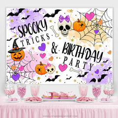 Lofaris Spooky Tricks And Birthday Party Halloween Backdrop