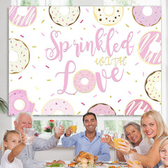 Lofaris Sprinkled With Love Sweet Donut Birthday Party Backdrop