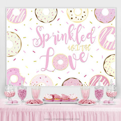 Lofaris Sprinkled With Love Sweet Donut Birthday Party Backdrop