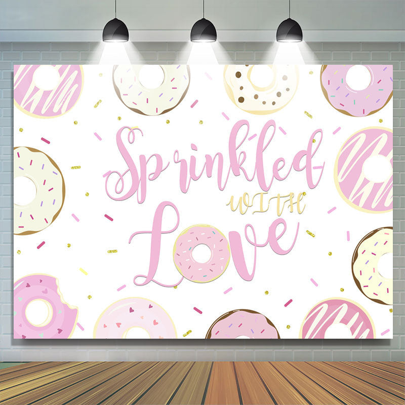 Lofaris Sprinkled With Love Sweet Donut Birthday Party Backdrop