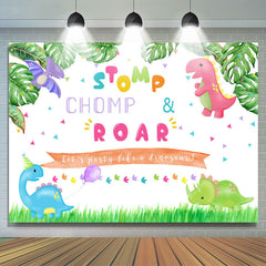 Lofaris Stomp Chomp Roar Lets Party Like A Dinosaur Backdrop