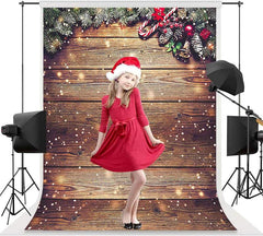Lofaris Stripe Wooden Glitter Christmas Backdrop For Party