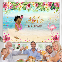 Lofaris Summer Aloha Baby shower Photoshoot backdrop Sea Beach