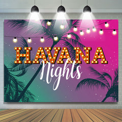 Lofaris Summer Birthday Happy Havana Nights Backdrop Banner