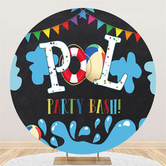 Lofaris Summer Pool Party Bash Round Cute Backdrop For Holiday