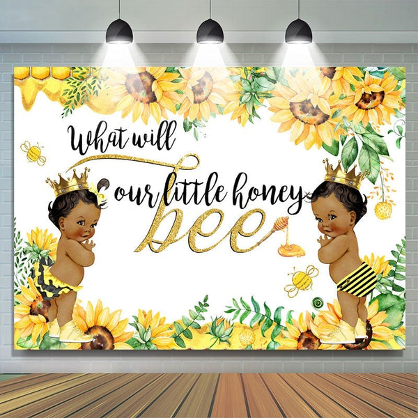 Lofaris Little Honey Bee Is on The Way Baby Shower Backdrop | Backdrops for Baby Shower | Backdrops for Baby Showers | Outdoor Baby Shower Backdrop