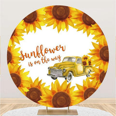 Lofaris Sunflower Is On The Way Round Happy Birthday Backdrop