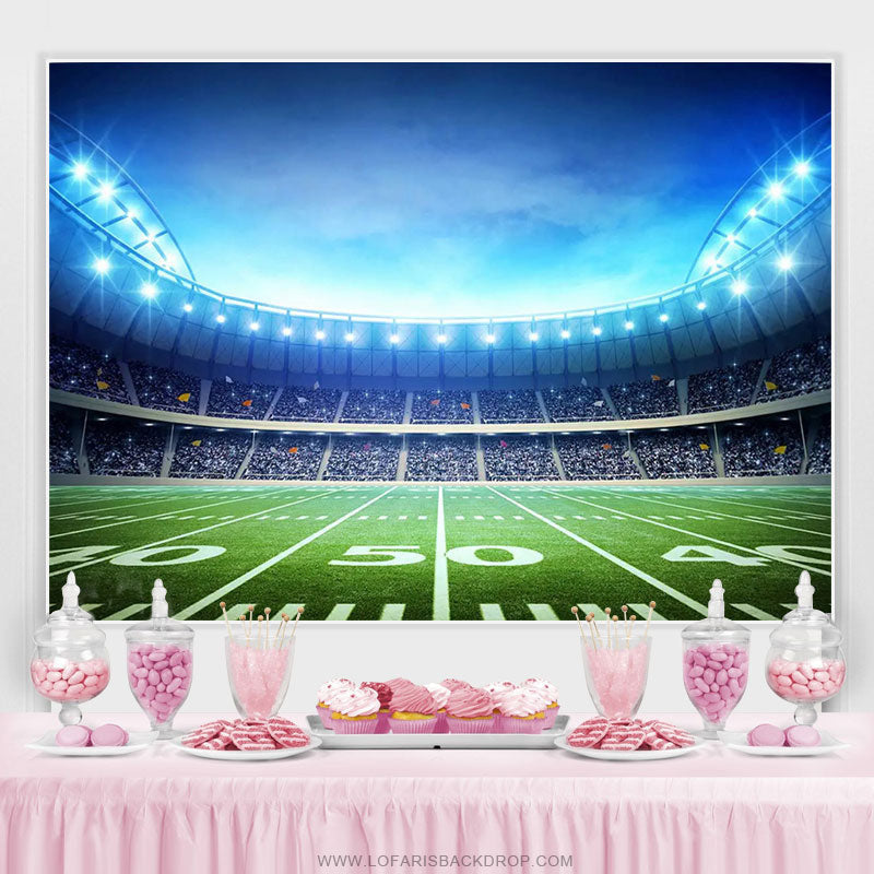 Large Football Themed Birthday Party Banner, Super Bowl Sunday Game Day  Sports Fan Supplies, Football Photo Backdrop Hanging Decorations （9.8 x 1.5