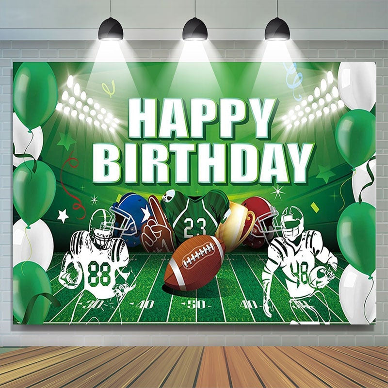 Lofaris Super Football Bowl Game Day Happy Birthday Backdrop