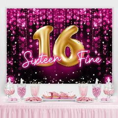 Lofaris Sweet 16 Fine Pink Glitter Bokeh Backdrop for Birthday