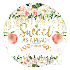 Lofaris Sweet As A Peach And So Much Fun Round Backdrop For Girl