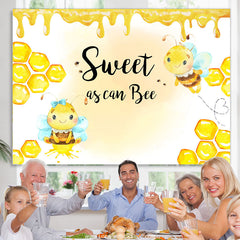 Lofaris Sweet As Can Bee Themed Honey Baby Shower Backdrop