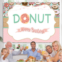 Lofaris Sweet Donut Happy Birthday Party Backdrop For Girl