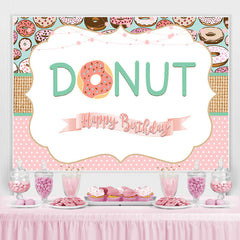 Lofaris Sweet Donut Happy Birthday Party Backdrop For Girl