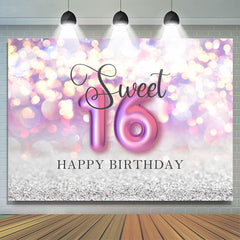 Lofaris Sweet Lovely Bokeh Happy 16Th Birthday Backdrop