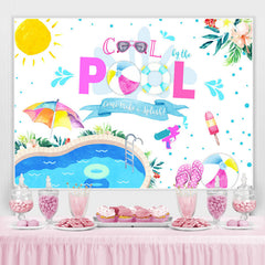 Lofaris Swimming Pool Baby Shower Backdrop Summer Water Wave